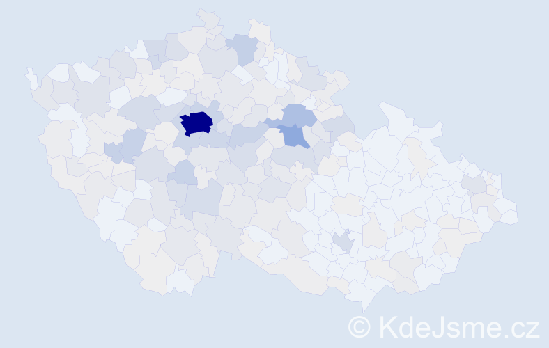 Příjmení: 'Čihák', počet výskytů 1387 v celé ČR