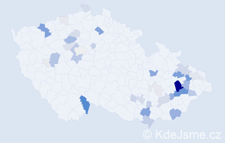 Příjmení: 'Rolincová', počet výskytů 111 v celé ČR