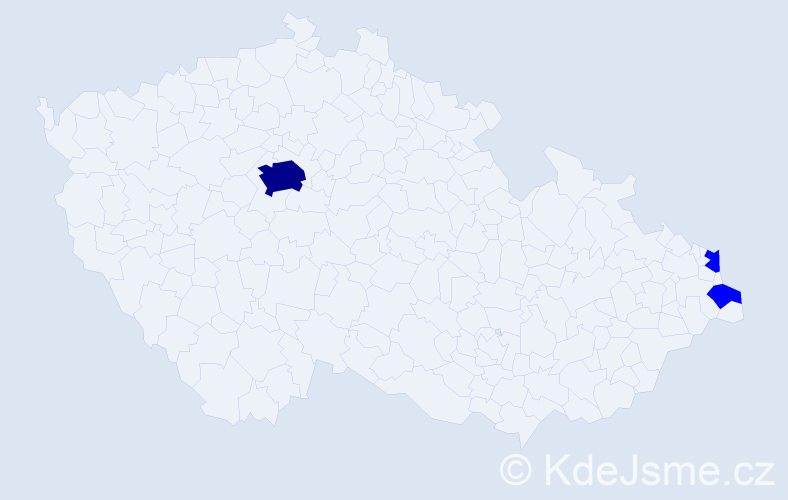Příjmení: 'Kuboková', počet výskytů 10 v celé ČR