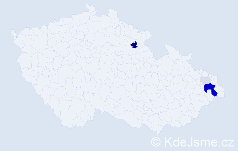 Příjmení: 'Kašajíková', počet výskytů 11 v celé ČR