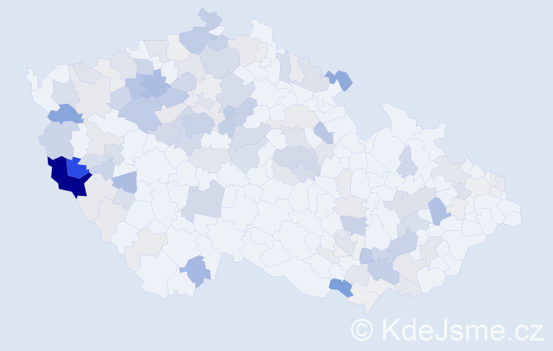 Příjmení: 'Ledvina', počet výskytů 567 v celé ČR