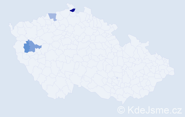 Příjmení: 'Forfera', počet výskytů 8 v celé ČR