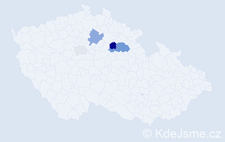 Příjmení: 'Ardelyan', počet výskytů 5 v celé ČR