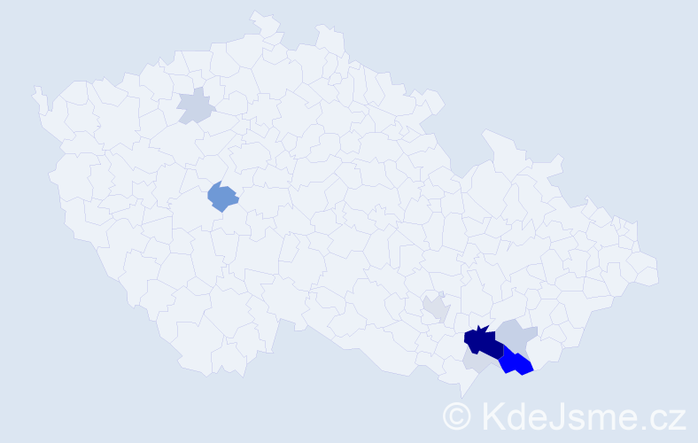 Příjmení: 'Klobáska', počet výskytů 34 v celé ČR