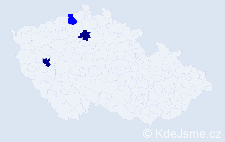 Příjmení: 'Andrée', počet výskytů 5 v celé ČR