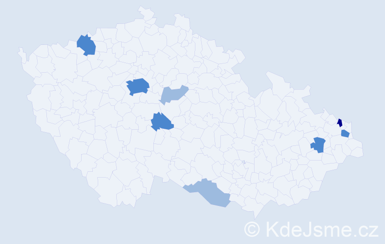 Příjmení: 'Machyňák', počet výskytů 16 v celé ČR