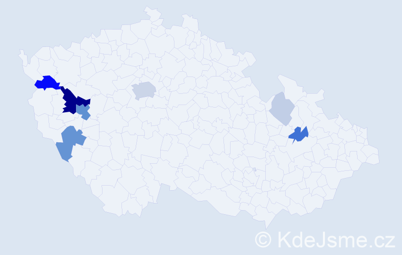 Příjmení: 'Eksteinová', počet výskytů 33 v celé ČR