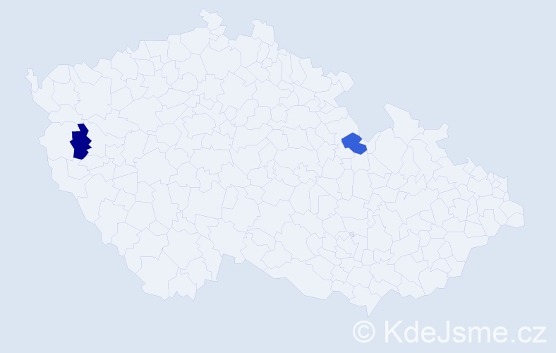 Příjmení: 'Tappert', počet výskytů 2 v celé ČR