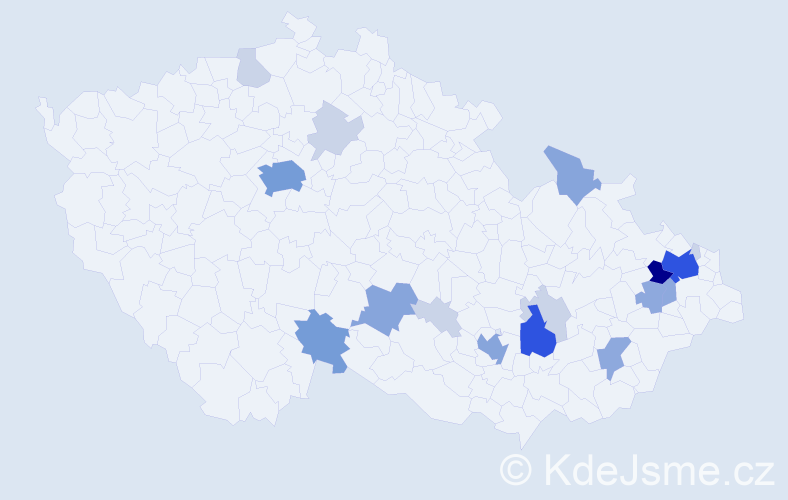 Příjmení: 'Gurková', počet výskytů 57 v celé ČR