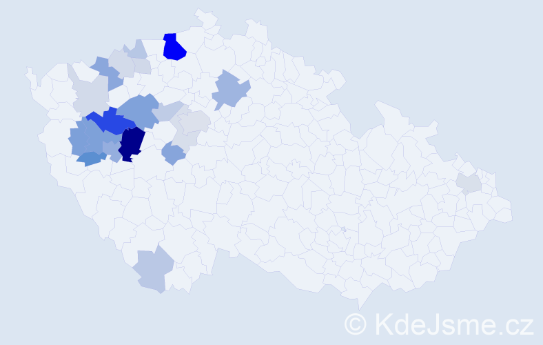 Příjmení: 'Perk', počet výskytů 65 v celé ČR