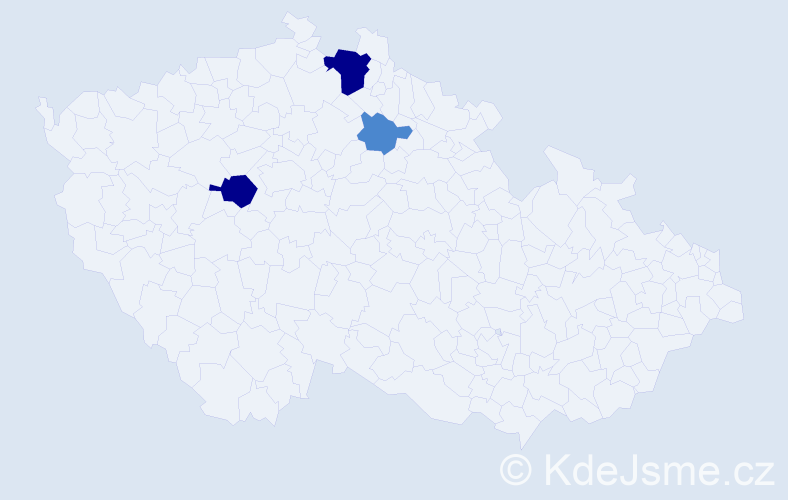 Příjmení: 'Welková', počet výskytů 7 v celé ČR