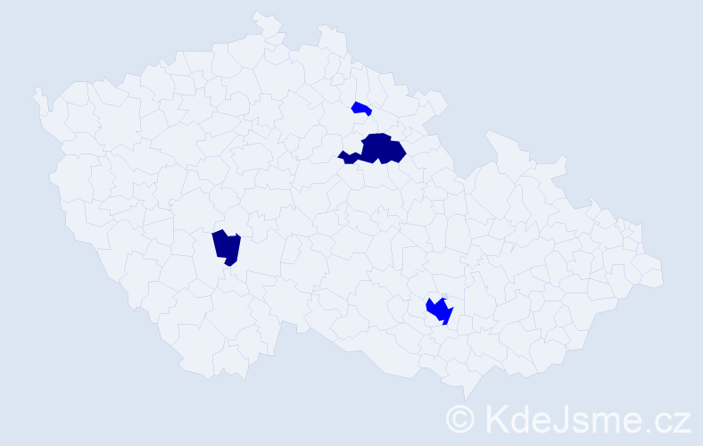 Příjmení: '"O'donovan"', počet výskytů 6 v celé ČR