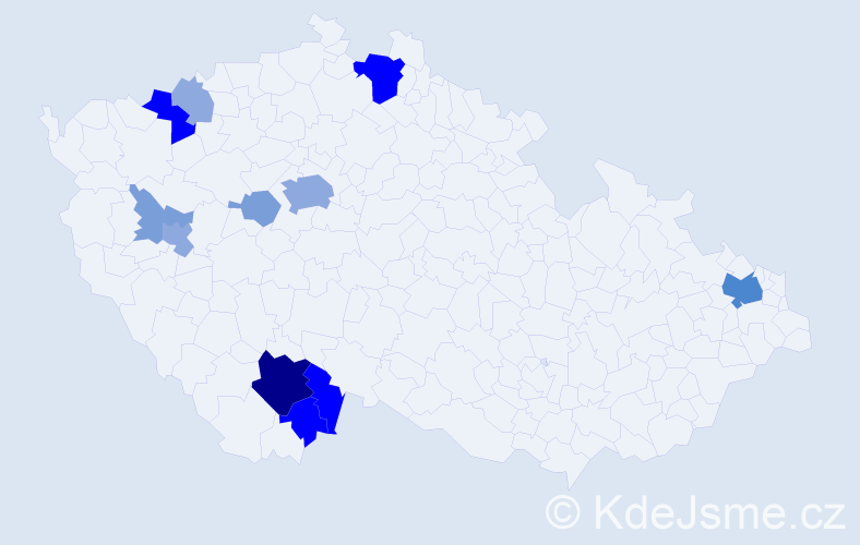 Příjmení: 'Kneys', počet výskytů 37 v celé ČR