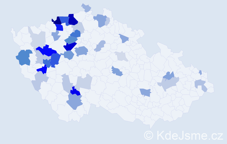 Příjmení: 'Lipert', počet výskytů 147 v celé ČR