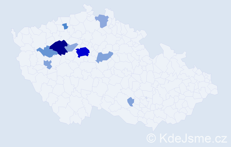 Příjmení: 'Axamitová', počet výskytů 30 v celé ČR