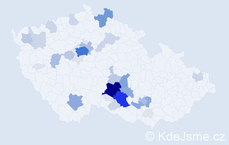 Příjmení: 'Partl', počet výskytů 149 v celé ČR