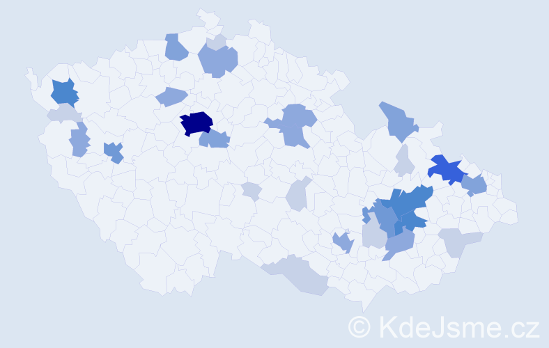 Příjmení: 'Grigar', počet výskytů 79 v celé ČR