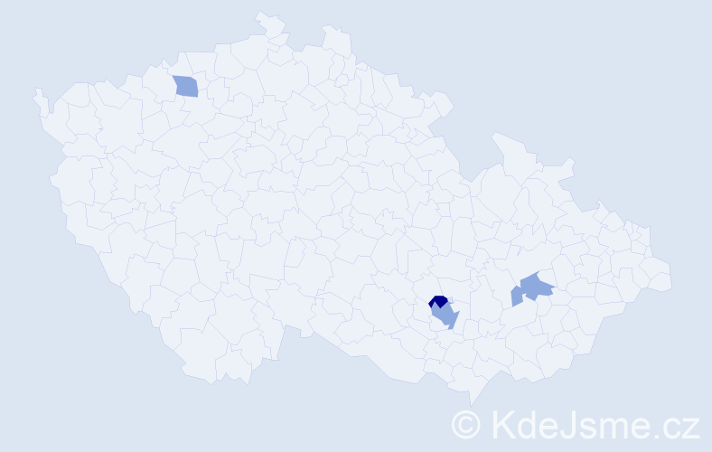 Příjmení: 'Saulová', počet výskytů 10 v celé ČR