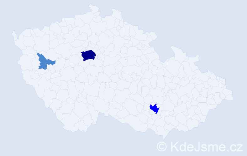 Příjmení: 'Curry', počet výskytů 6 v celé ČR