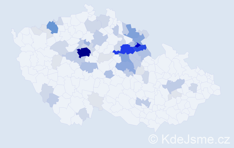 Příjmení: 'Tláskal', počet výskytů 231 v celé ČR