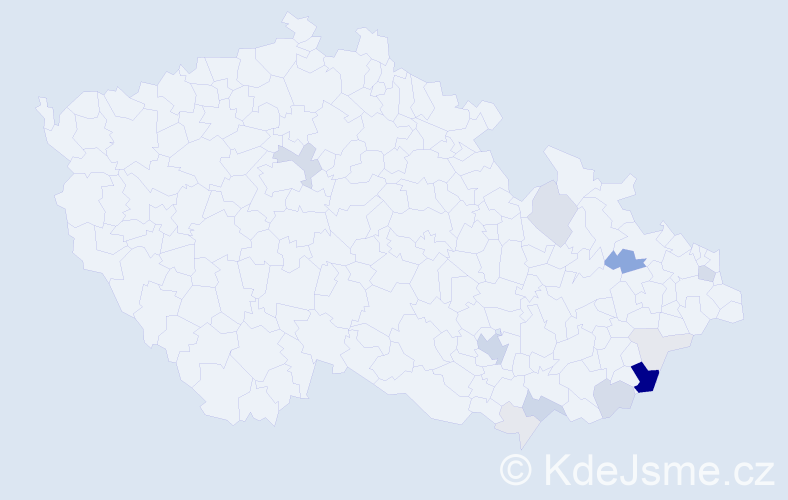 Příjmení: 'Nevrlková', počet výskytů 44 v celé ČR