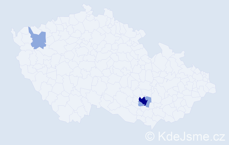 Příjmení: 'Israelová', počet výskytů 7 v celé ČR