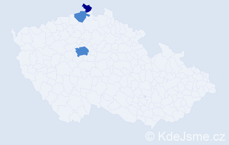 Příjmení: 'Zibnerová', počet výskytů 5 v celé ČR