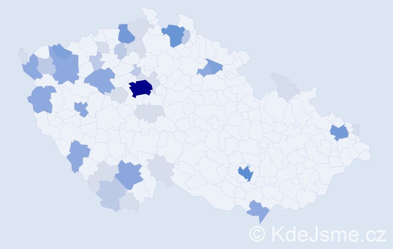 Příjmení: 'Barth', počet výskytů 109 v celé ČR