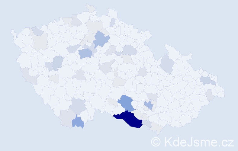 Příjmení: 'Auer', počet výskytů 171 v celé ČR