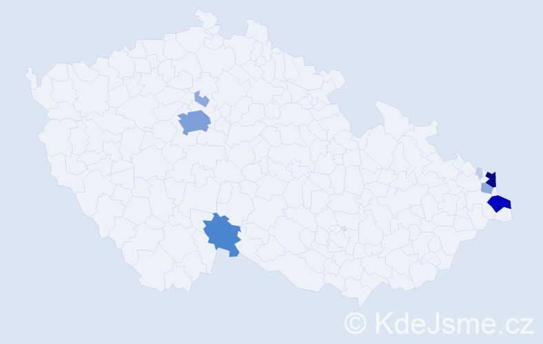 Příjmení: 'Hudziec', počet výskytů 34 v celé ČR