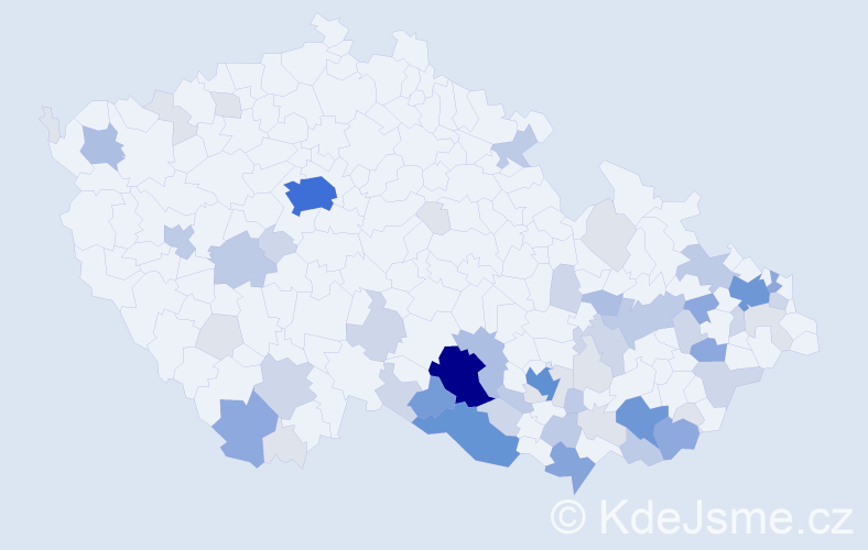 Příjmení: 'Bazala', počet výskytů 209 v celé ČR