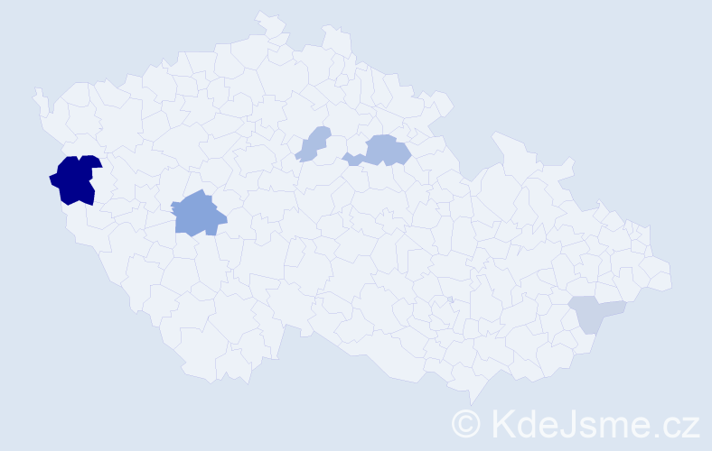 Příjmení: 'Vojtechová', počet výskytů 15 v celé ČR