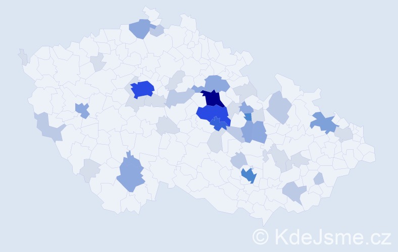 Příjmení: 'Rybičková', počet výskytů 133 v celé ČR