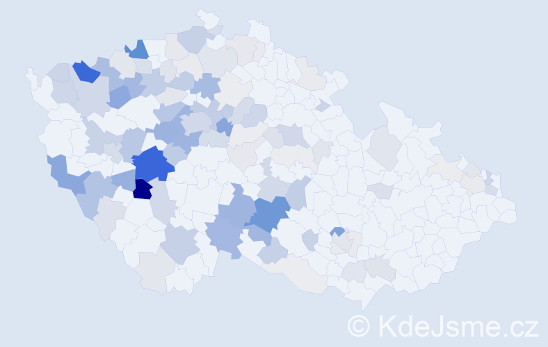 Příjmení: 'Fousová', počet výskytů 381 v celé ČR