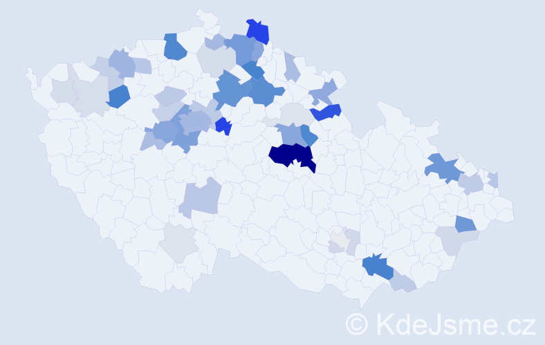 Příjmení: 'Čmelík', počet výskytů 163 v celé ČR