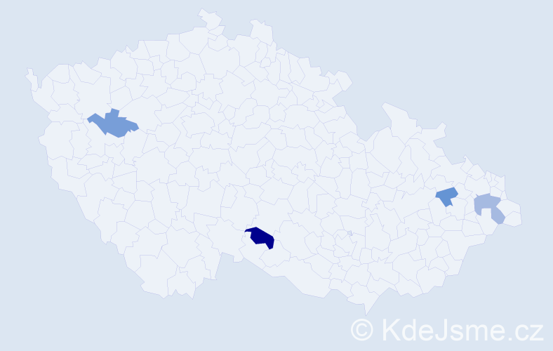 Příjmení: 'Zahorán', počet výskytů 6 v celé ČR