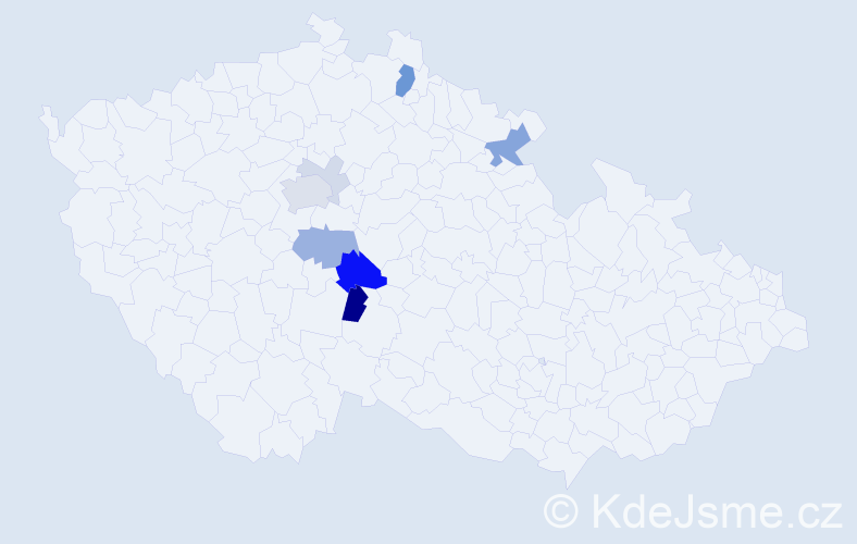 Příjmení: 'Frauenterka', počet výskytů 22 v celé ČR