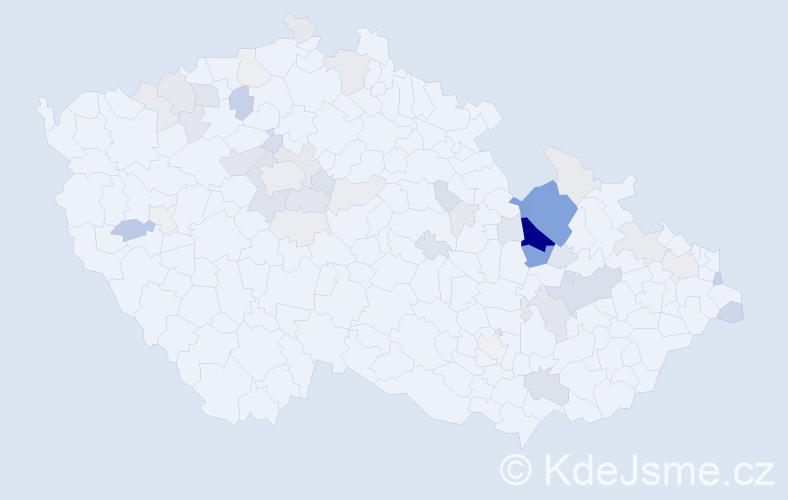 Příjmení: 'Heclová', počet výskytů 147 v celé ČR