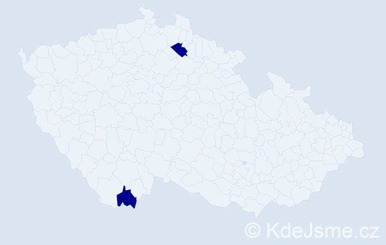 Příjmení: '"Cu Van"', počet výskytů 2 v celé ČR