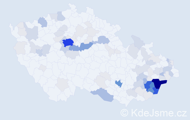 Příjmení: 'Zicha', počet výskytů 348 v celé ČR