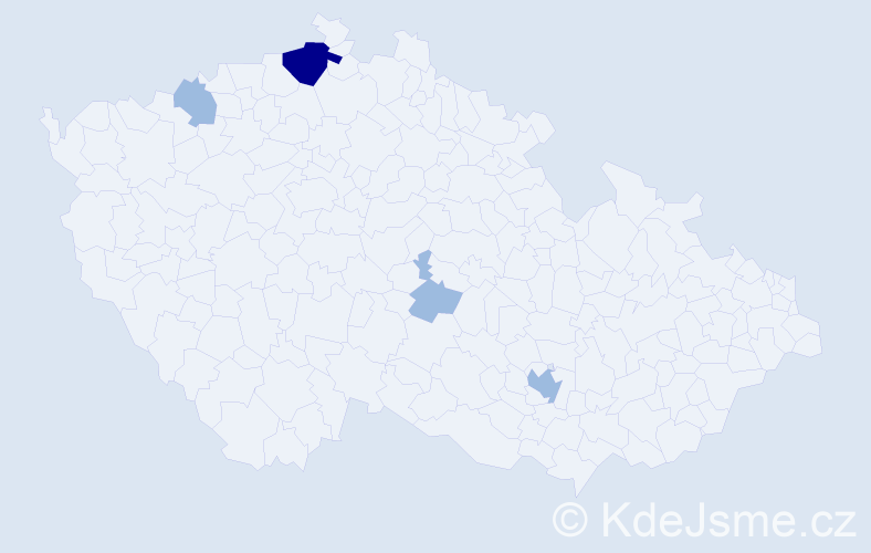 Příjmení: 'Gyurková', počet výskytů 7 v celé ČR
