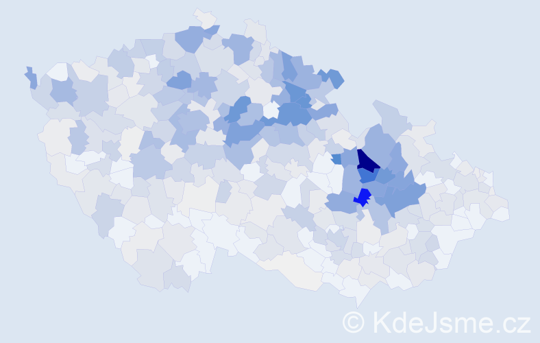 Příjmení: 'Hampl', počet výskytů 1976 v celé ČR