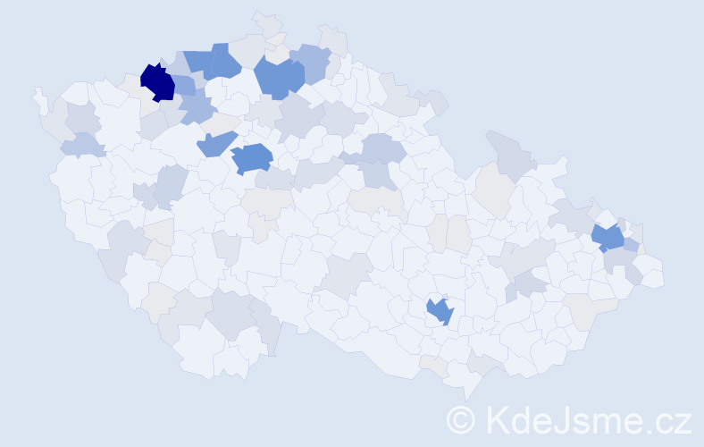 Příjmení: 'Fedák', počet výskytů 396 v celé ČR