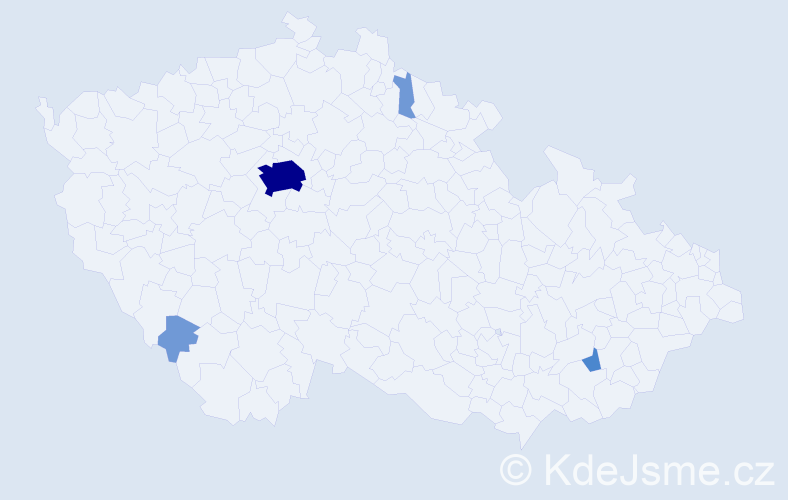 Příjmení: 'Zentrichová', počet výskytů 13 v celé ČR