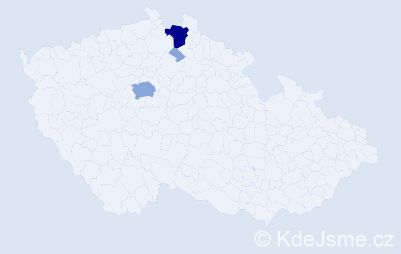 Příjmení: 'Kaušková', počet výskytů 13 v celé ČR