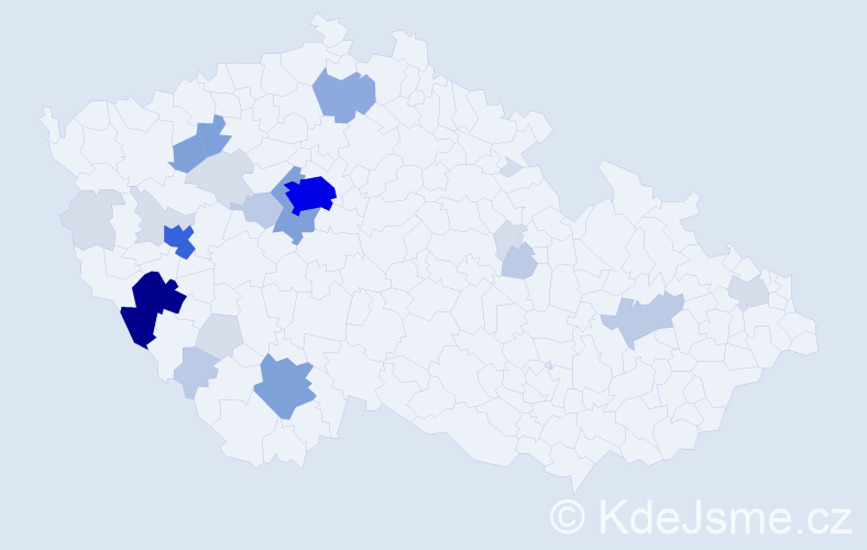 Příjmení: 'Edl', počet výskytů 84 v celé ČR