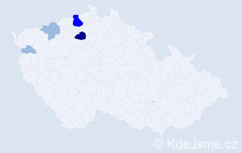 Příjmení: 'Trux', počet výskytů 10 v celé ČR