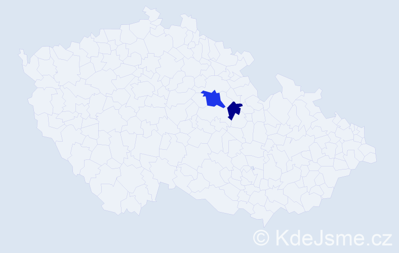 Příjmení: 'Cupasová', počet výskytů 6 v celé ČR