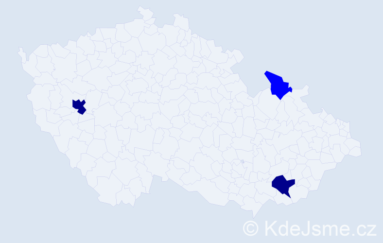 Příjmení: 'Urbaničová', počet výskytů 5 v celé ČR
