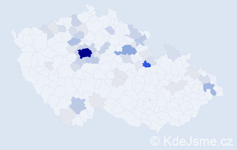 Příjmení: 'Hodrová', počet výskytů 142 v celé ČR